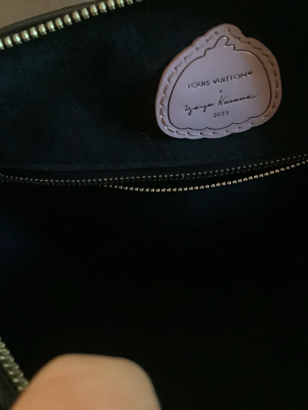 Louis Vuitton Black Tote with Pale Pink Interior Patch